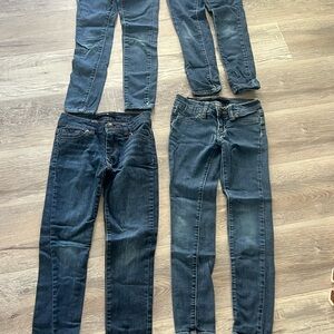 Kids Girls Joe’s Denim Jeans 4 Pairs size 7 good condition bundle lot blue pants